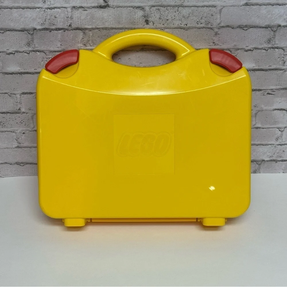 LEGO Storage Case Yellow Hard Plastic Latching Empty Storage Box Divider